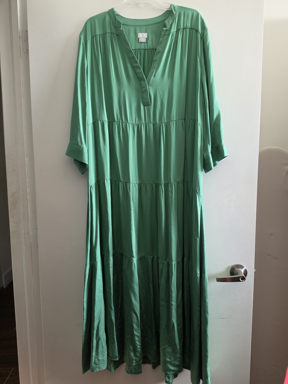 Chico's Emerald Green Tiered Maxi Dress